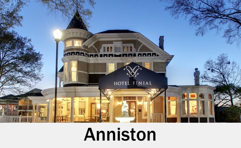 Historic venue building in Anniston, Alabama for wedding receptions