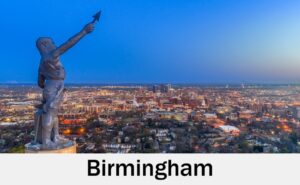 Birmingham, Alabama skyline backdrop for wedding celebrations