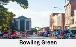 Downtown Bowling Green, Kentucky near popular wedding venues