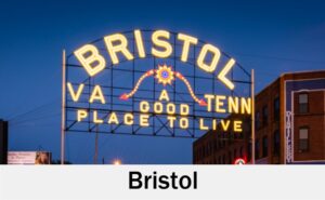 Bristol, Virginia downtown landmark near wedding venues
