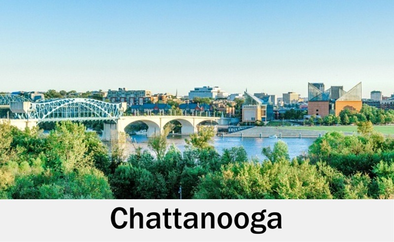 Chattanooga, Tennessee riverfront setting for wedding celebrations