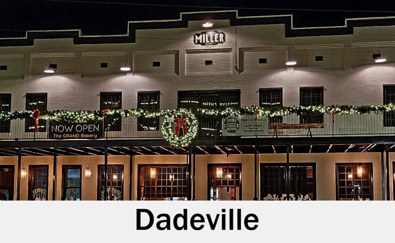 Historic downtown Dadeville, Alabama wedding venue location