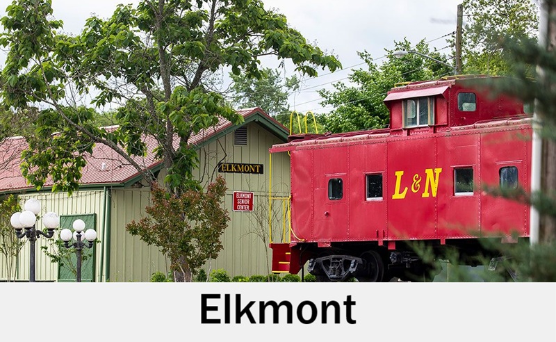 Historic Elkmont, Alabama train depot near wedding venues
