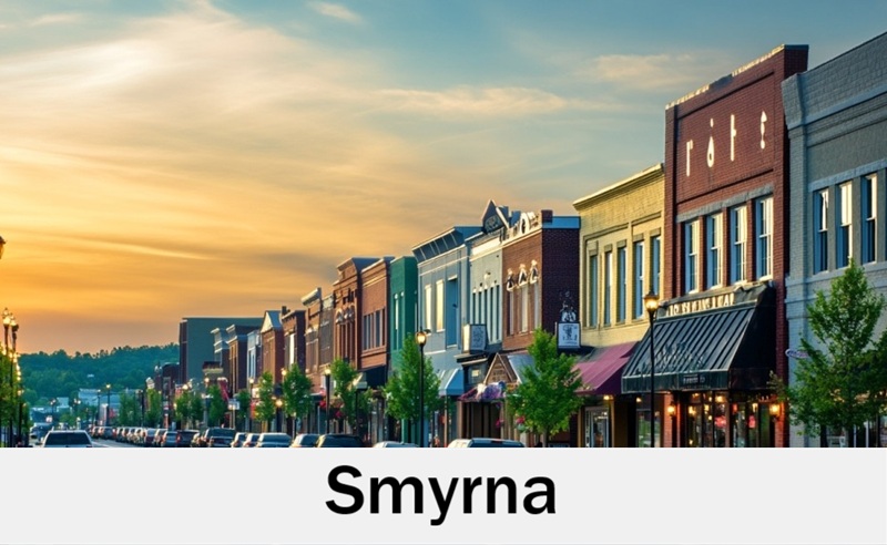 Smyrna, Tennessee Main Street for wedding celebrations