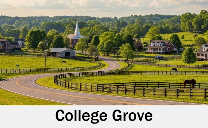 Scenic College Grove TN for beautiful wedding celebrations